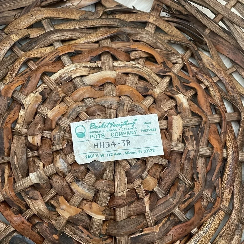 Basket Everything Brand. Vintage from the 70’s. Bamboo Handle